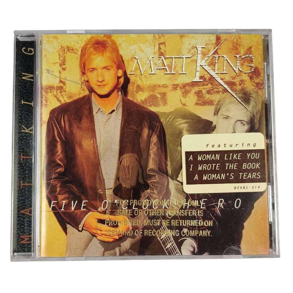 Matt King Five O' Clock Hero A Woman Like You I Wrote the Book Promotional CD